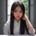 妖妻出轨日记女主角苏妍人物形象，都市知性女性，长发，眼神复杂，咖啡馆窗边坐姿，光线柔和